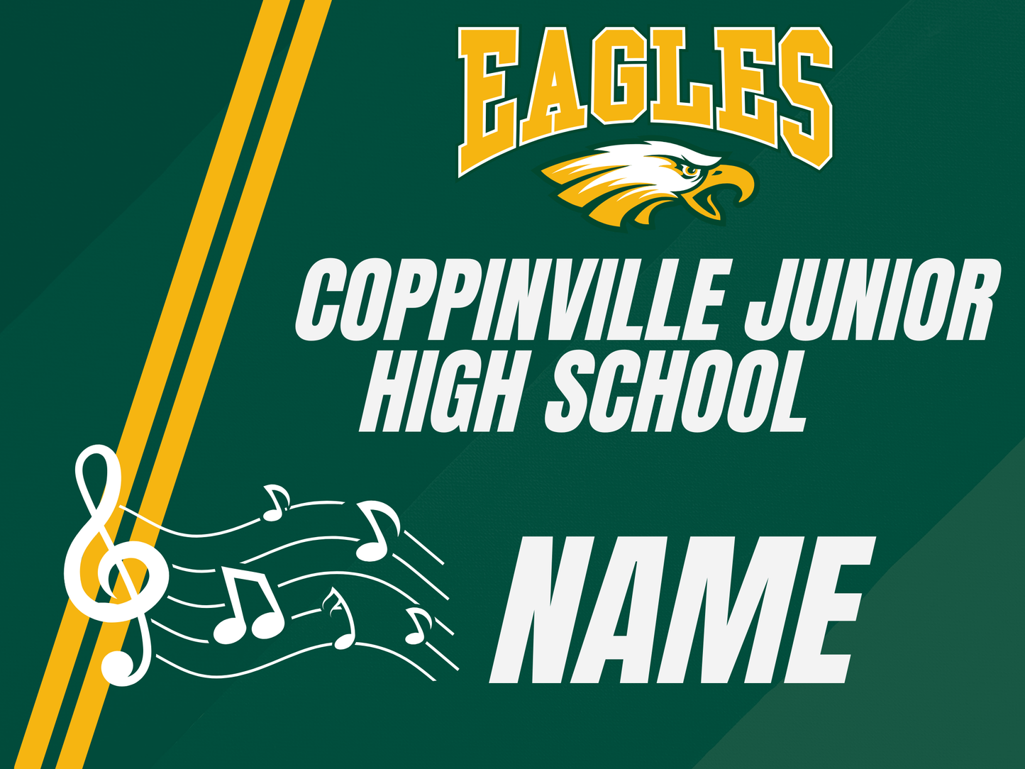 Coppinville Jr High School Yard Sign