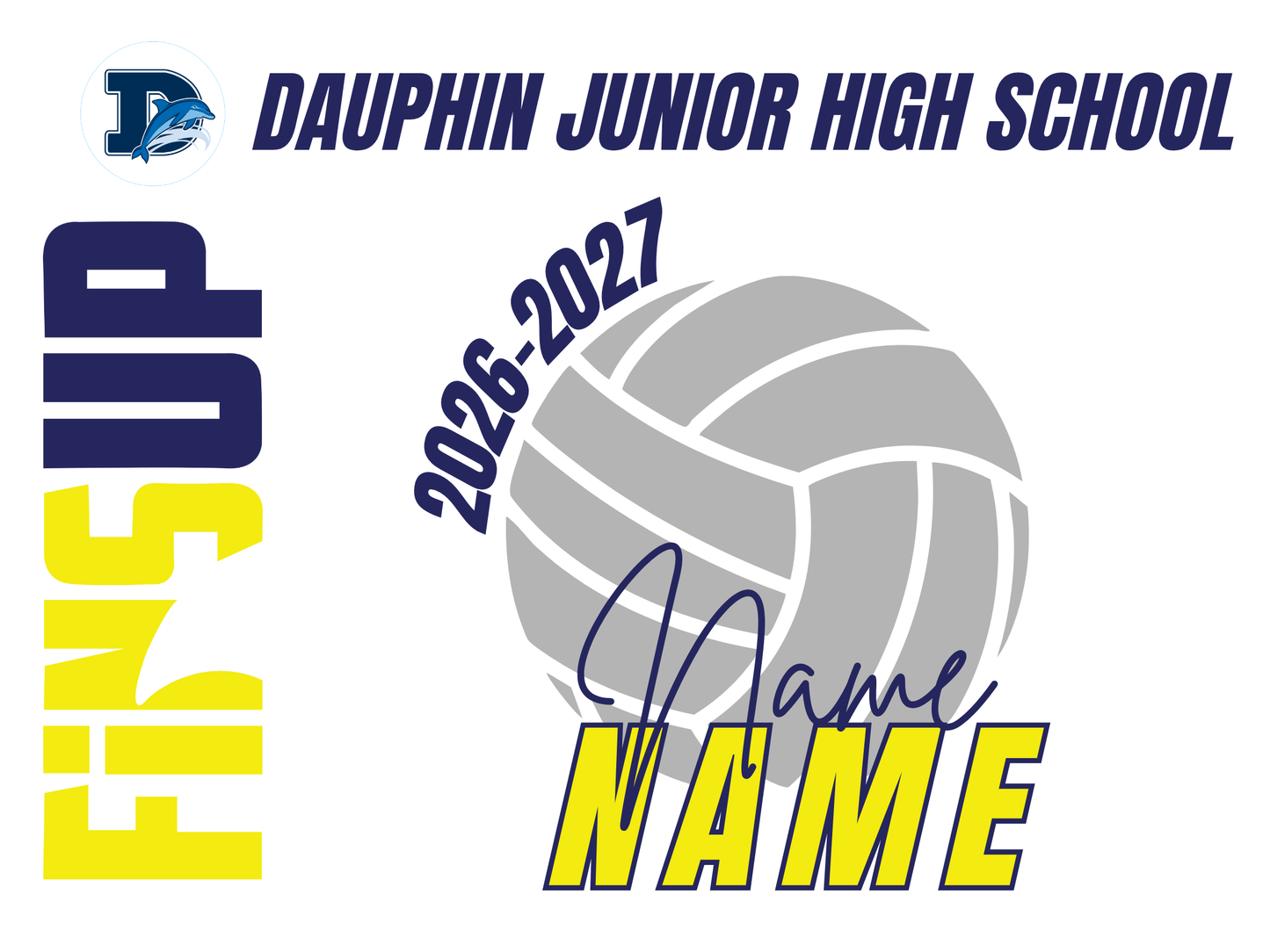 Dauphin Jr High School Yard Sign
