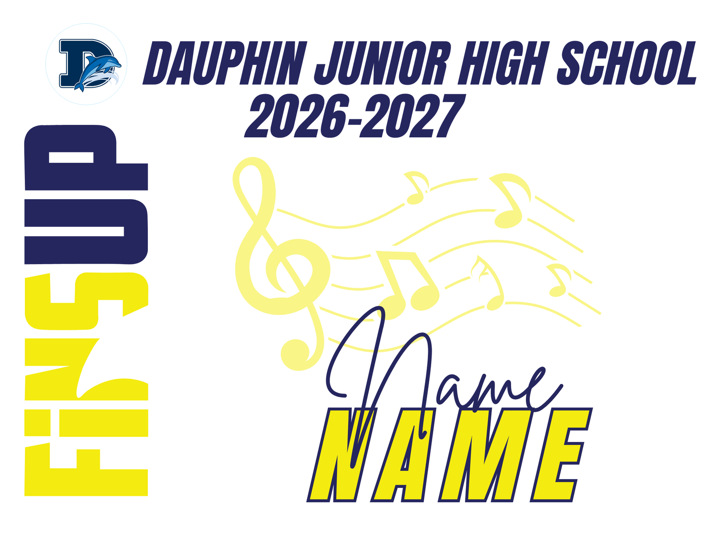 Dauphin Jr High School Yard Sign