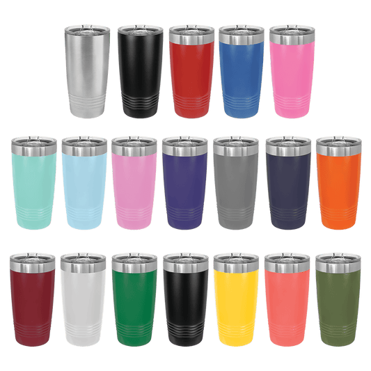 Polar Camel 20 oz. Black Ringneck Insulated Tumbler with Slider Lid